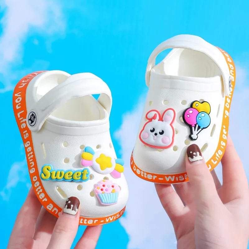 Summer Kids Hole Sandals - Anti-Skid Cartoon DIY Design image
