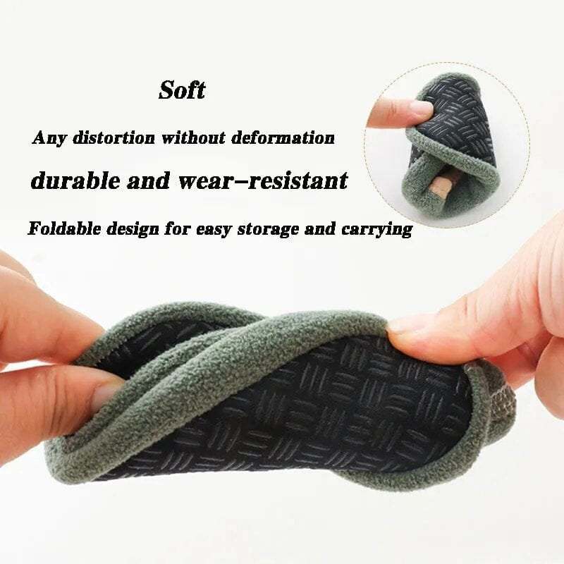 Baby anti-slip warm socks ankle cuff detail for a secure fit that stays on during crawling and play.