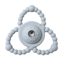 Gray teething ring with beads