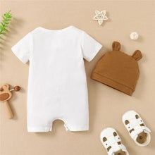 Baby Boy Panda Romper, matching hat, and shoes complete 2PCS set for newborn gifting, daily dressing, and summer comfort.