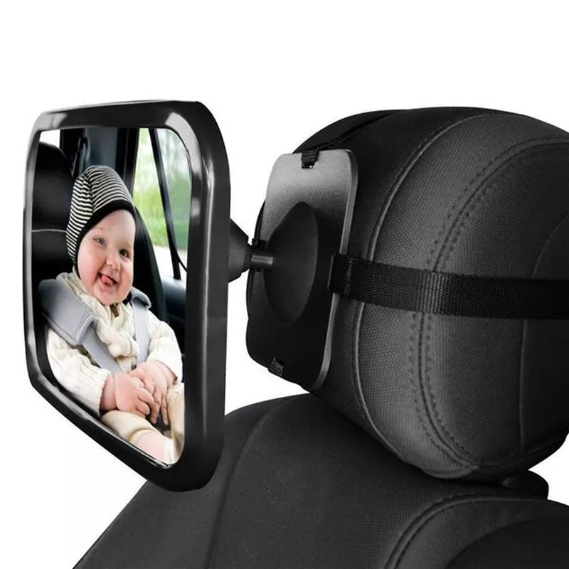 Adjustable Wide Car Seat Mirror rear-facing baby view mirror for safe driving monitoring.