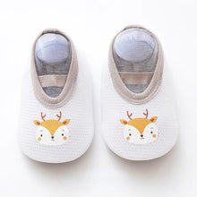 Cute Baby Floor Sock Shoes soft sole anti-skid design shown on foot for everyday toddler comfort.