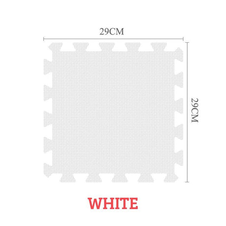 White square tile with dimensions and color label.