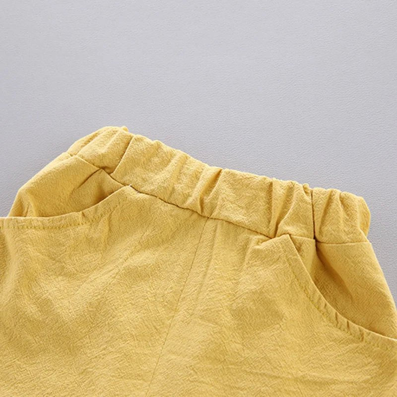 Close-up of yellow fabric