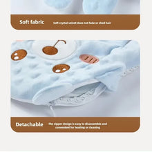 Close-up of the soft dotted fabric and zipper on the baby palm pillow cover
