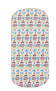 Soft Seat Cushion for Baby Stroller and High Chair alphabet print padded mat for floor play, tummy time, and cushioned seat lining.