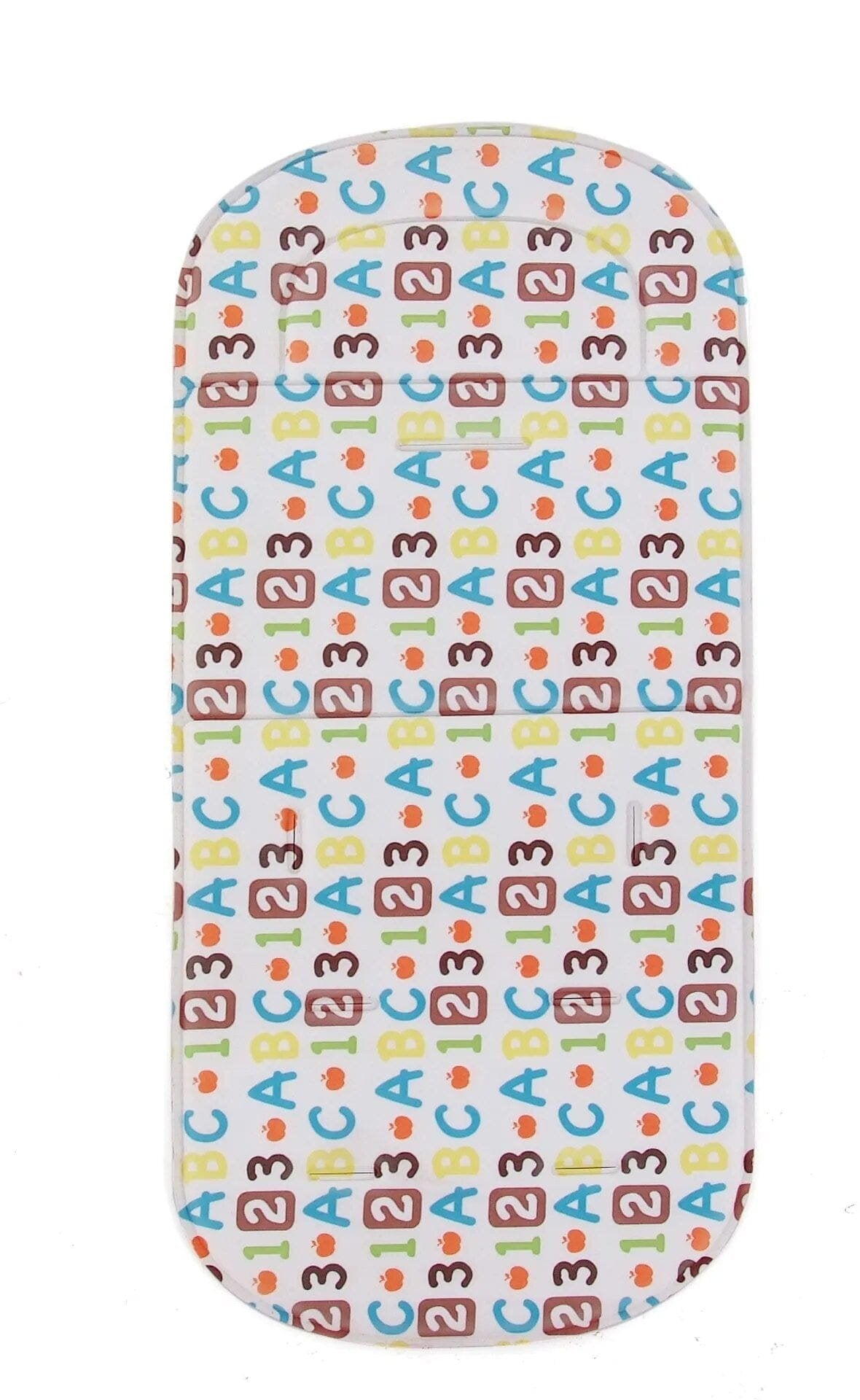 Soft Seat Cushion for Baby Stroller and High Chair alphabet print padded mat for floor play, tummy time, and cushioned seat lining.