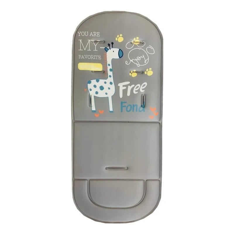 Soft Seat Cushion for Baby Stroller and High Chair grey giraffe cartoon print liner for cheerful nursery styling and daily pram use.