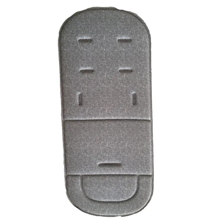 Soft Seat Cushion for Baby Stroller and High Chair in grey textured fabric for breathable comfort on daily outings.