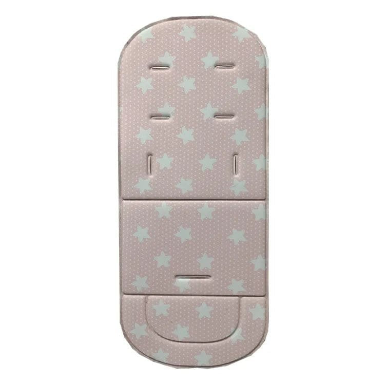 Soft Seat Cushion for Baby Stroller and High Chair star print liner fitted view for everyday pram rides and cushioned high chair seating.