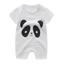 White baby romper with panda design 