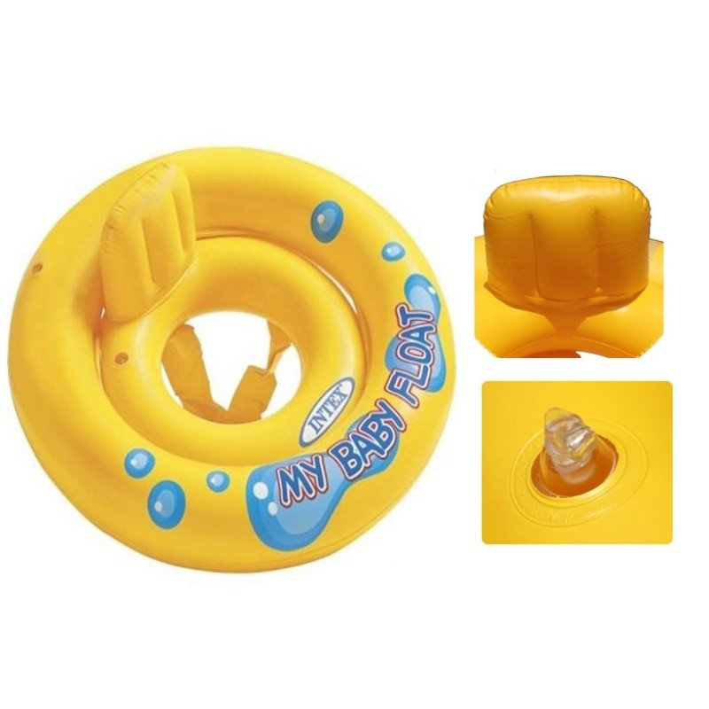 Baby Swimming Seat 2-in-1 adjustable float with neck support for newborn pool play and bath time.
