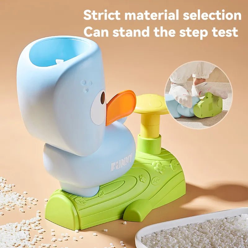 Toy step stool with duck design.