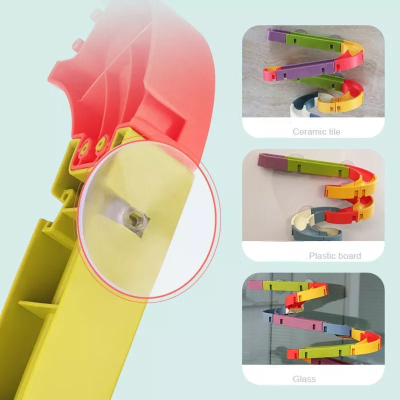 Colorful plastic tile spacers with a close-up of one and images showing their use on different surfaces.