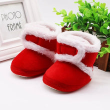Baywell grey autumn winter newborn boots with soft sole and fur lining, shown from the front for cozy baby wear from 0 to 18 months.