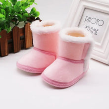 Baywell grey autumn winter newborn boots with soft sole and fur lining, in a full product photography shot for cozy baby wear from 0 to 18 months.