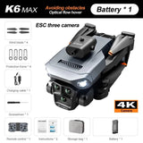 K6 MAX Triple-Camera Drone - 4K HD, Obstacle Avoidance, Foldable Quadcopter image 5
