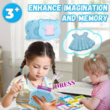 Children playing with educational toys that enhance imagination and memory, with a focus on dress-up play.