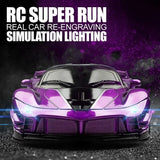 1/18 RC Sports Car with LED Light - 2.4G High-Speed Drift Toy image 1