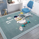 Cartoon Spaceman Rug - Non-Slip, Fashionable Mat for Kids' Rooms - I, 80x200cm(31.4x78in) image