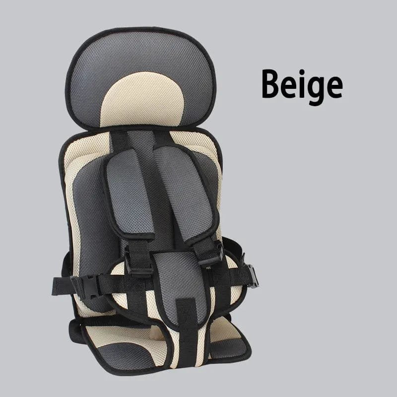 Beige and grey kids cart cushion in soft sponge, protecting stroller and trolley seats while adding comfort.