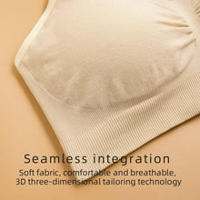 3pc Maternity Nursing Bra Set, Beige seamless design, for postpartum nursing and breastfeeding support.