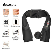 Black U-Shape Shiatsu Massager 4D massage device for neck and back relief during rest breaks and evening wind-down.