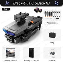 Black D6 dual 6K camera drone accessory kit for aerial photography sessions and ready-to-fly gifting.