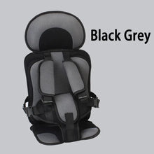 Black and grey kids cart cushion, a portable seat mat for everyday shopping runs and stroller comfort.