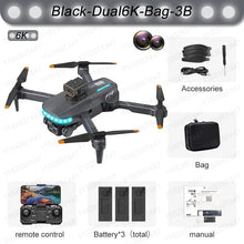 Black P15 mini drone with remote, batteries, and manual as a starter kit for beginner aerial filming.