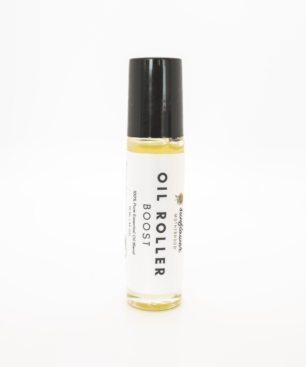 Oil roller bottle labeled 'Oil Roller Boost'.