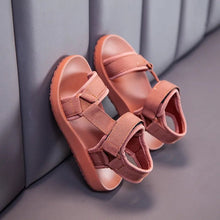 Boys and girls summer gladiator sandals sole detail with anti-slip texture for active play.