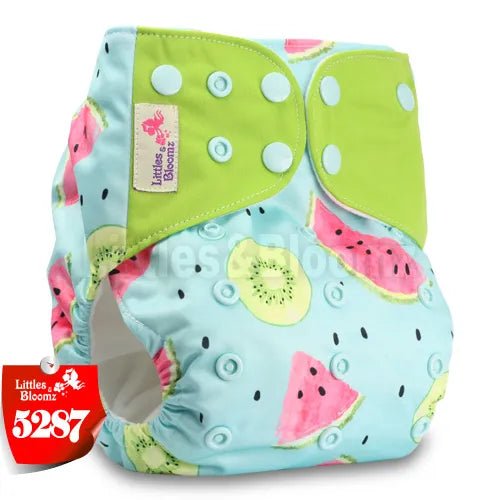 Reusable diaper with a fruit pattern
