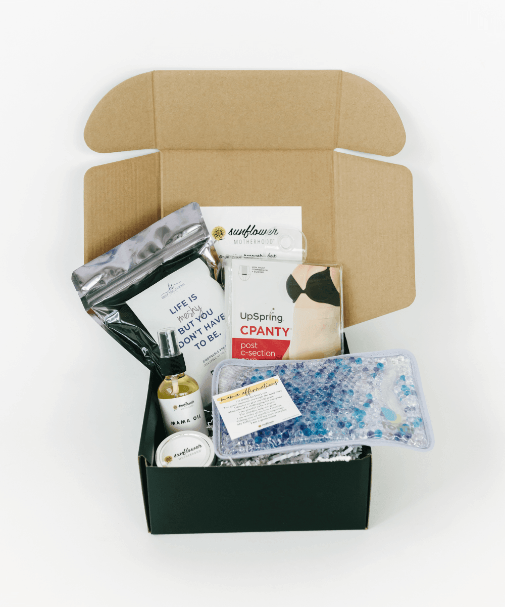 Open the box containing various items, including a bottle, a jar, and a box.