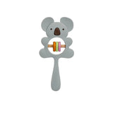 1PC Koala & Elephant Silicone Teether Handbell Rattles - koala grey image