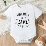 Newborn Letter Print Romper - Unisex 0-12M image