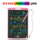 8.5" LCD Drawing Tablet - Electronic Writing Board for Kids - Multicolor pink image