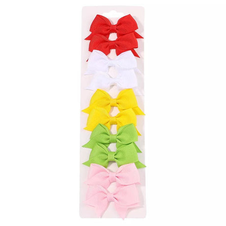 10Pc Cute Bowknot Clips Set for Girls - Handmade Hairpins image 15
