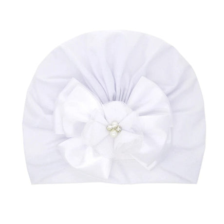Shiny Rhinestone Bowknot Baby Turban - Soft Cotton Cap image 22