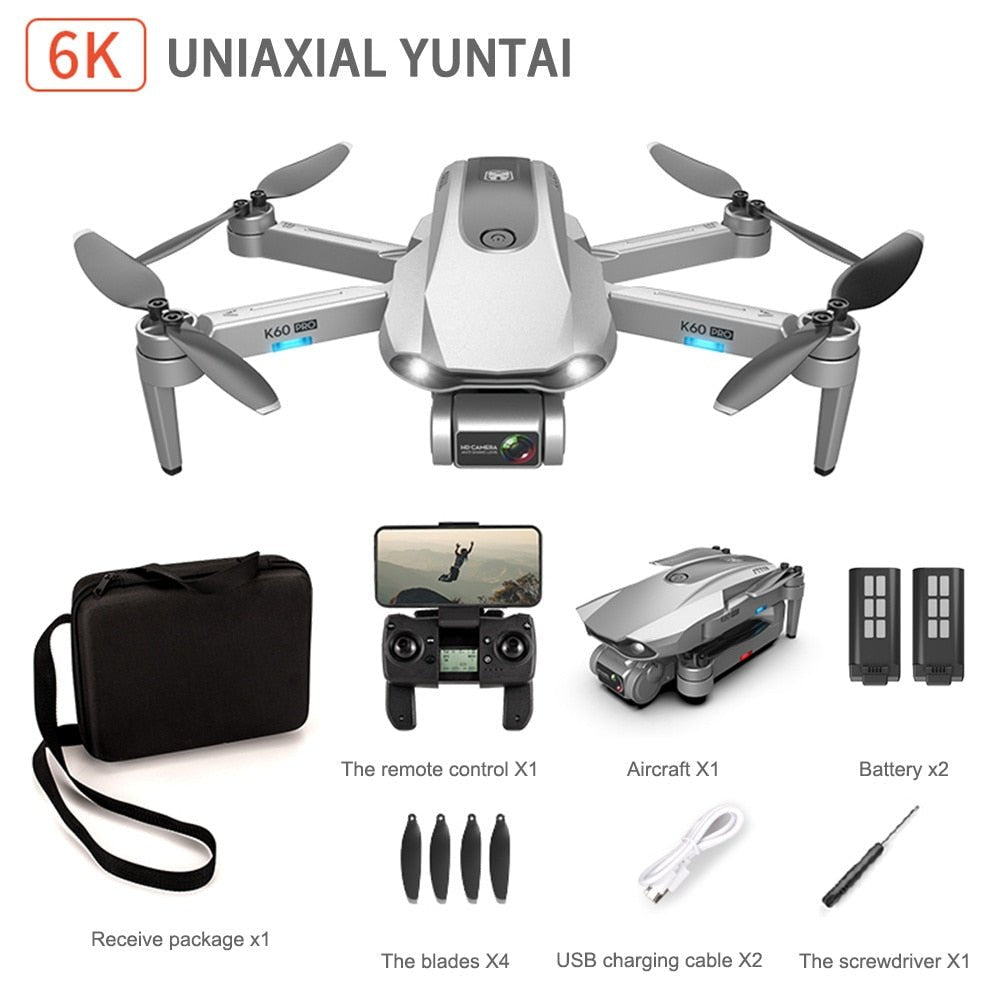 K60 Pro GPS Drone with Professional 6K Dual Camera Brushless Motor Foldable Quadcopter Long Battery Life image 11