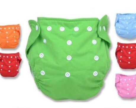 Washable Reusable Nappies Grid/Cotton Training Pant Cloth Diaper image 0
