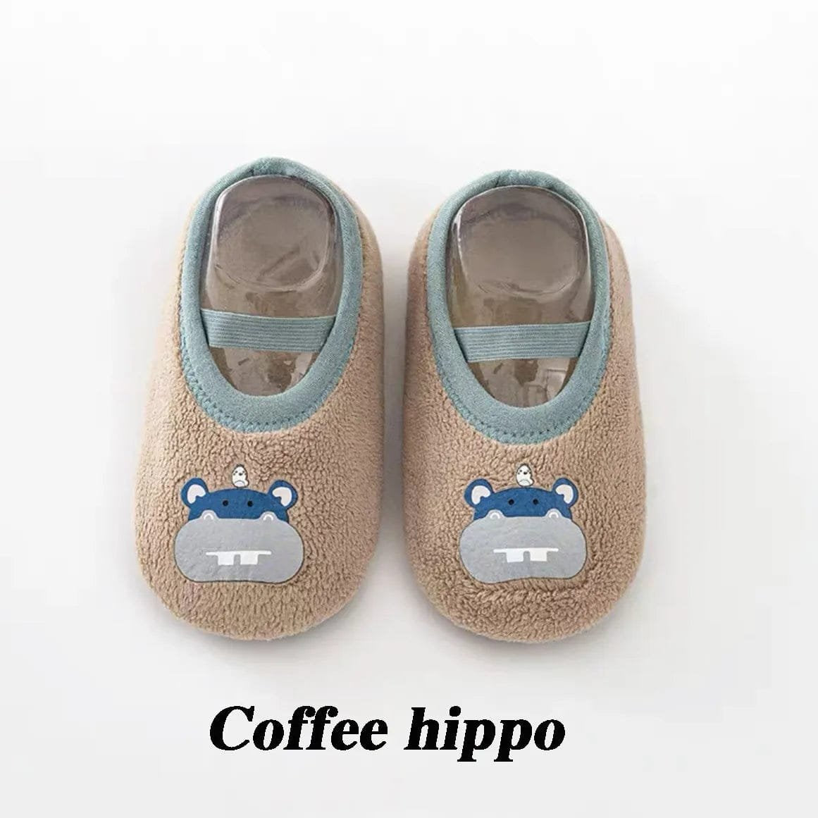Newborn Anti-Slip Warm Socks - Rubber Sole Crib Shoes for Babies image