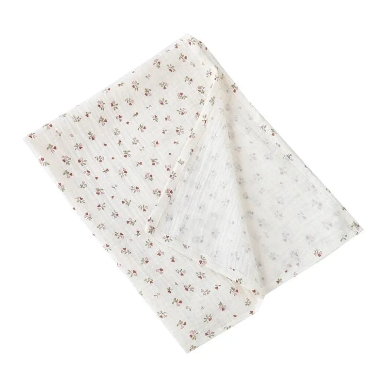 Floral-patterned fabric on a white background