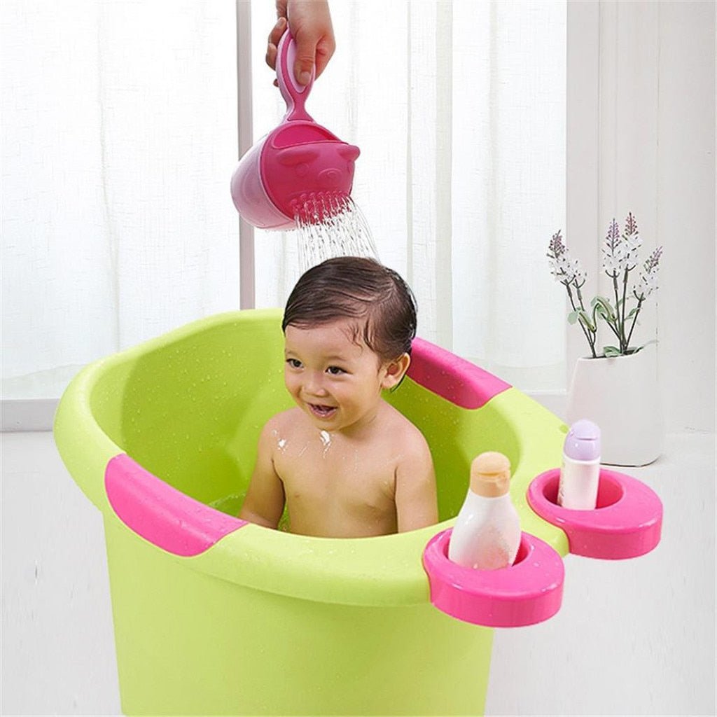 Cartoon bear rinse cup used at bath time to pour water gently over a childs head and shoulders.