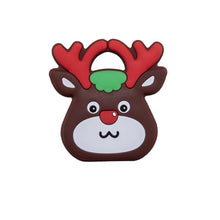 Christmas Elk Silicone Teether holiday design for baby-safe teething comfort and festive play.