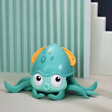 Wind-up swimming octopus toy for toddler bath games, sensory fidget play, and warm-weather water fun.