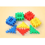 Colorful geometric building blocks.