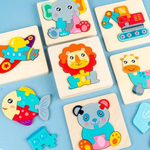 Set of colorful animal puzzles 