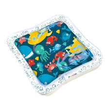 Colorful Kids Water Play Mat with underwater animal print for sensory splash play.
