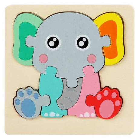 Children's puzzle with a cartoon elephant design.